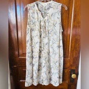 Umgee Sheer Floral Flowy Tank Top